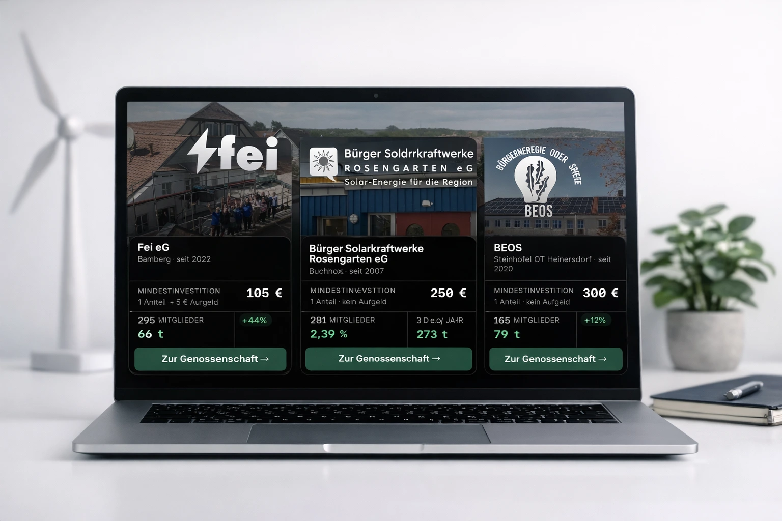 Energiegenossenschaften besser vergleichen: Neue Funktionen auf valueverde
